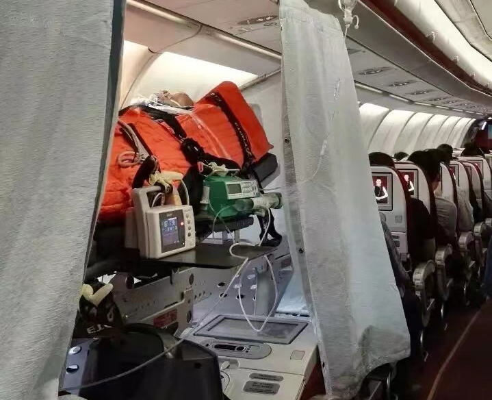 蚌埠跨国医疗包机、航空担架